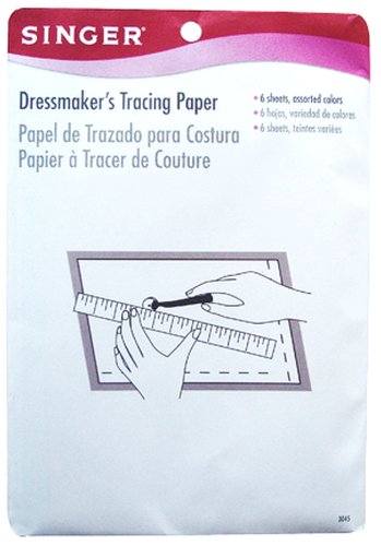SINGER Dressmaker's Tracing Paper Assorted Colors, 6 Sheets