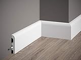 Battiscopa altezza 9,7 cm Battiscopa in polistrutturato Altezza 9,7 cm - Bianco – Misure Asta 97x20x2000mm – Prezzo ad Asta Pari da 2 Metri - MD355