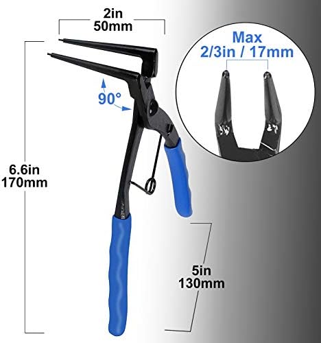 Internal Cylinder Snap Ring Plier  90 Degree Bent Long Nose Pliers for Trucks Motorcycles Cars