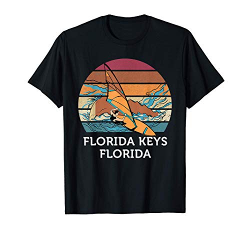 Windsurf Vintage retrò Sunset Beach Surf Florida Keys Maglietta