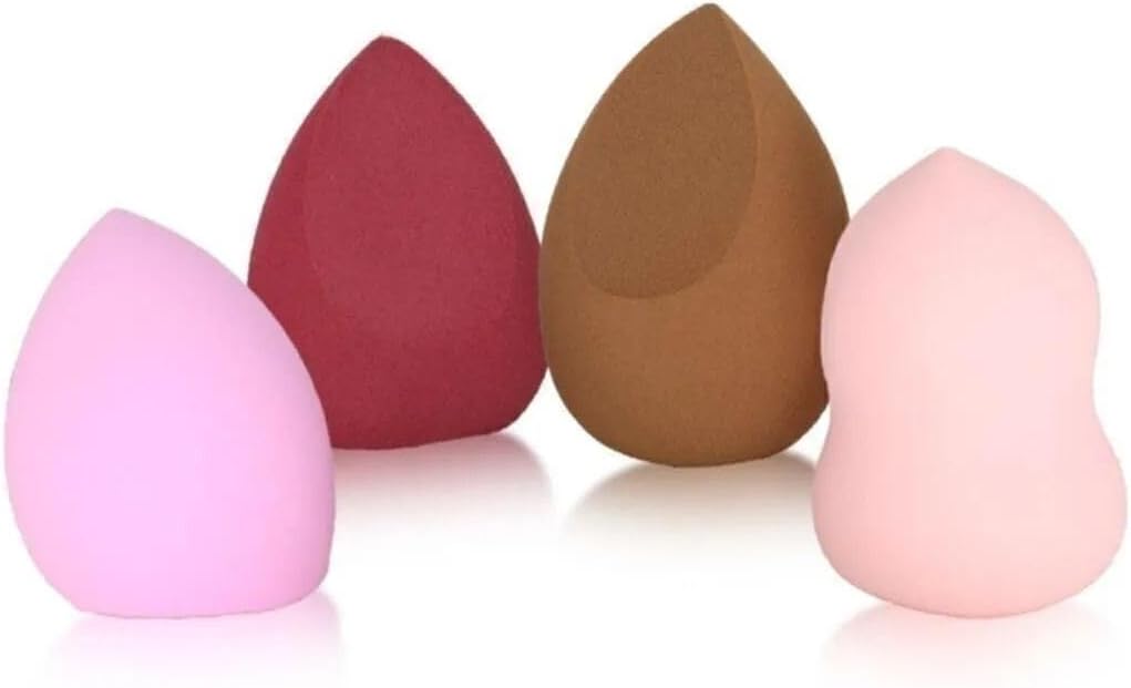 4 Lü Şişen Makyaj Süngeri Powder Puff Büyük Boy