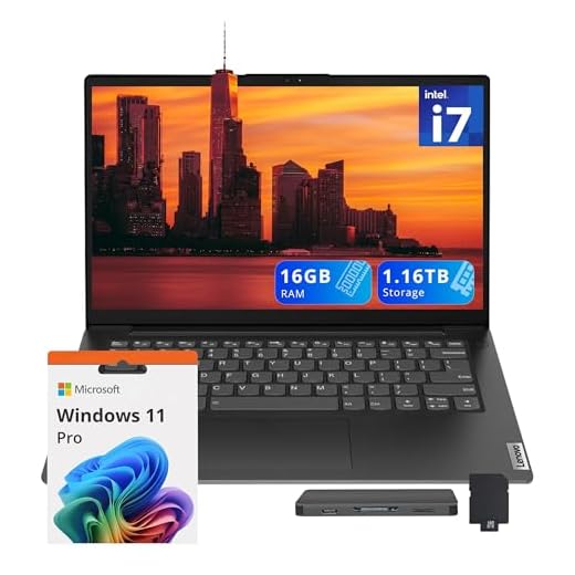 Lenovo V14 14" FHD Business Laptop, Intel i7-13620H, 16GB DDR4 RAM, 1.16TB Storage(1TB SSD+160GB Docking Station Set), ‎Intel UHD Graphics, Wi-Fi 6, 720p HD Camera, Win 11 Pro, Black