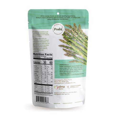 POSHI Asparagus Vegetable Cuts | Rosemary + Oregano | Keto, Vegan, Paleo, Non GMO, Low Carb + Calorie, Gluten Free, Marinated, Steamed, Gourmet, Healthy, Natural, Convenient (6 Pack, 6 oz) - Thumbnail 2