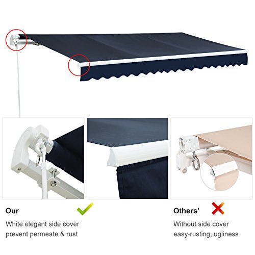 Diensweek-12×8-Patio-Awning-Retractable-Fully-Assembled-Manual-Commercial-Grade-Awnings-Quality-100-280G-Ployester-Window-Door-Sunshade-Shelter-Deck-Canopy-Balcony-P100-Series-Navy-Blue Diensweek 12×8 Patio Awning Retractable Fully Assembled Manual Commercial Grade Awnings Quality 100 280G Ployester Window Door Sunshade Shelter Deck Canopy Balcony P100 Series Navy Blue