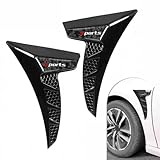 Arwrilt 2 PCS Car Fender Side Vents, TPU Shark Gill Side Air Flow Hole Grille with...