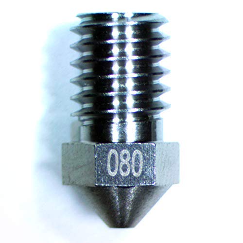 Midwest Tungsten Service M6 Extruder Nozzle for 3D Printers - 0.8mm Diameter Tungsten Nozzle for Precise and Versatile Printing