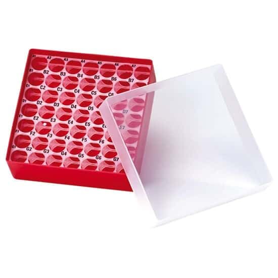 Cole-Parmer Polypropylene Storage Box, Blue, 25 x 5-, 10-, or 20-mL Headspace Vials: Each