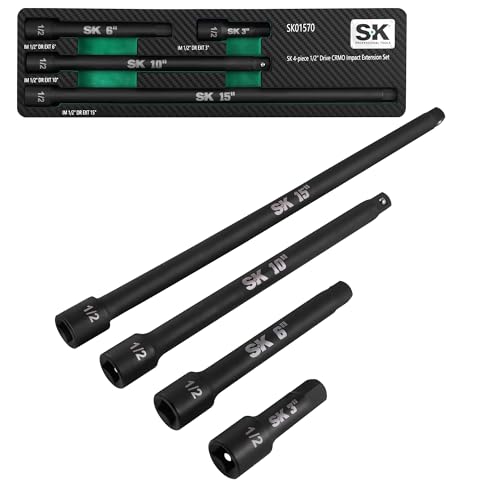 SK 1/2 Drive Impact Socket Extension Set 3 6 10 15 Cr-Mo Steel