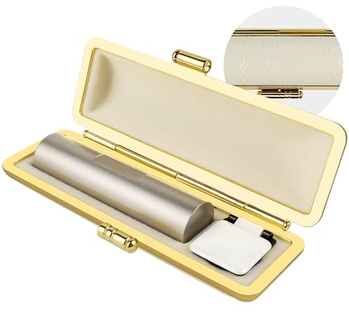 三合 チタン印鑑 ケース付き はんこ 印鑑 作成 実印 銀行印 認印 女性 男性 いんかん選べる7色 個人用印鑑 チタン印鑑1本セット 名前 判子 シルバー ブラスト セット (白色, 12.0mm)のサムネイル