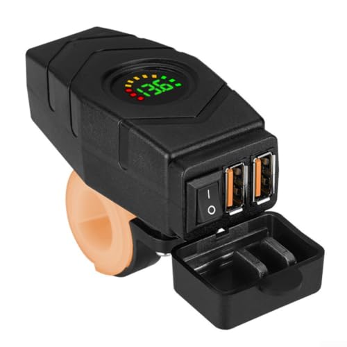 Kit de cargador USB para motocicleta, 18 W, soporte impermeable para