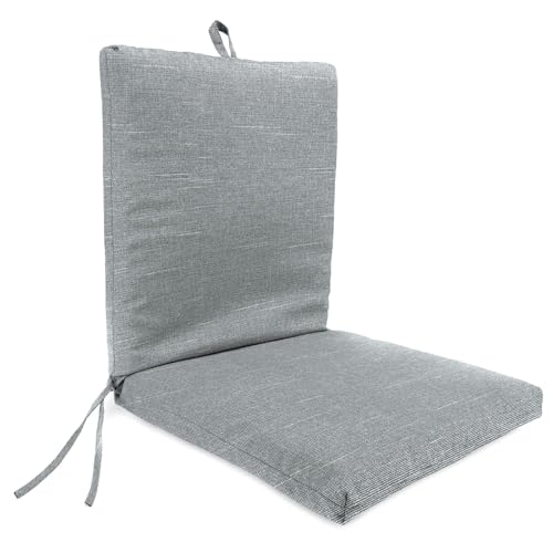Jordan Manufacturing 21"x44" Chair Cushion Polyester Grey