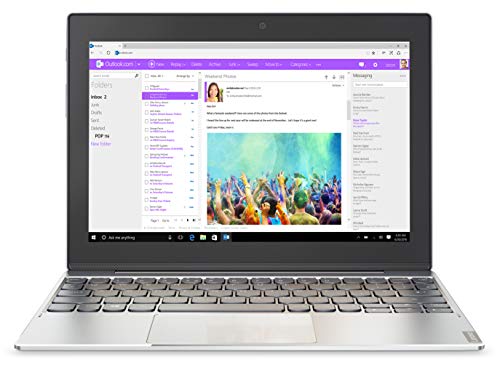 Lenovo 80XF002SFR Ordinateur Portable Hybride 10,1" Argent (Intel_Atom, 4.0 Go de RAM, Windows 10 Pro)
