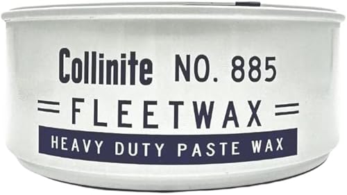 Collinite No. 885 Fleetwax Paste 12 oz (355 ml) – Hochwertiges Wachs für Boote, Yachten & Autos | Schutz vor Salz, UV & Wasser + Mikrofasertuch 40x40 cm & Applikator-Pad Fiwiko