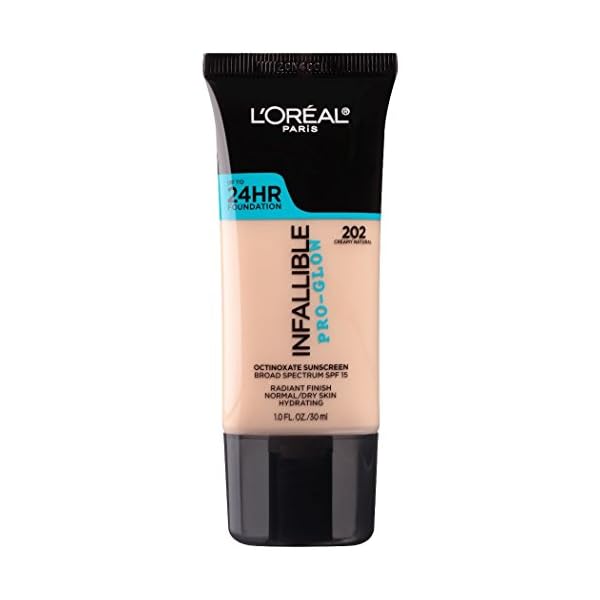 LOreal-Paris-Makeup-Infallible-Up-to-24HR-Pro-Glow-Foundation-202-Creamy-Natural-1-fl-oz L'Oreal Paris Makeup Infallible Up to 24HR Pro-Glow Foundation, Creamy Natural, 1 fl oz.
