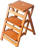ZAANU Silla Taburete de Escalera Plegable para el hogar para Adultos, Asiento de Escalera de 3 peldaños, Zapatero, Estante de Flores, Carga máxima de Cocina 150 kg, Taburete de escalón c