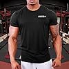 GYMTIER Gym Clothes for Men Gym T-Shirt - Bodybuilding Workout Training Top Bodybuilding Workout T Shirt Training Top MMA Men's Active Wear, Black, 3XL #2