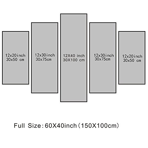 Wooden American Flag Wall Pictures For Living Room Usa Canvas Print Retro Us Flag Modern Painting 5 Piece Framed Hooks Posters And Prints Bedroom Giclee Print Gallery Wrap Stretched(60''W X 40''H) #TOP5