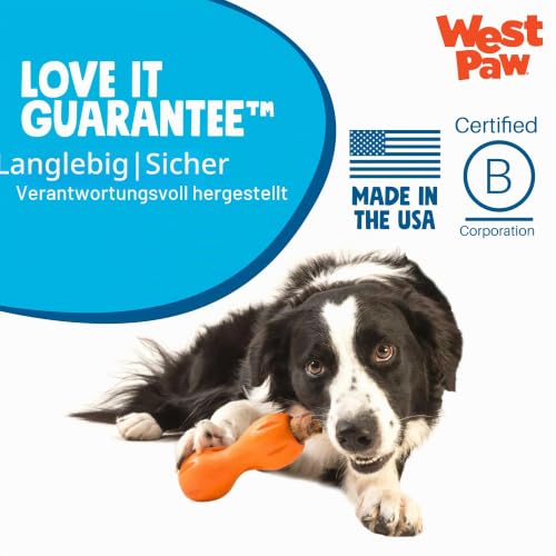 WEST PAW JUGUETE ZOGOFLEX QWIZL S 14CM MANDARINA