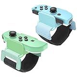 FASTSNAIL 2 Pack Armband Kompatibel mit Just Dance 2023/2022/2021/2020 , Armbinden Kompatibel mit Nintendo Switch Controller &OLED Modell ,Armbänder Kompatibel mit JoyCon(blau und grün)