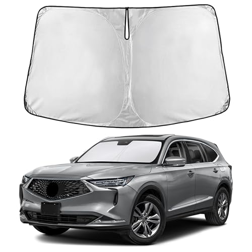 Image of Autovir Windshield Sun Shade Fit for 2021-2024 2025 2026 Acura MDX | Sunshade, Front Car Window Shades Sun Visor, Blocks UV Rays & Heat, Car Accessories