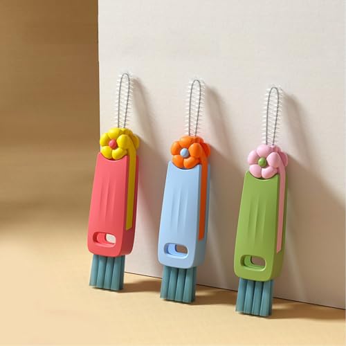 Image of 3 in 1 Cup Lid Cleaning Brush, Crevice Cleaning Brush for Water Bottle Gap, 2024 New Multifunctional Portable Straw Cleaner Brush Set(6Pcs)