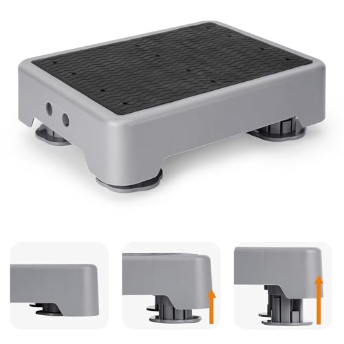 StrongTek Adjustable One Step Stool, 3.7'–4.7' Height, Non-Slip Platform with Wide Base, 350 lb...