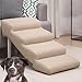 ​Folding Pet Ramp for High Beds Couches, 200Lbs Capacity, Waterproof Non-Slip Dog Stairs for Large Dogs Cats, Adjustable, Beige​(Light Brown,72x40x40cm)