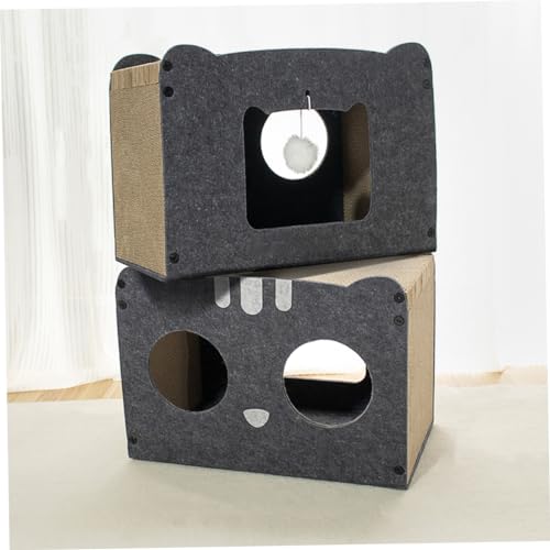 COLLBATH Arranhador Gato Areia Para Gatos Caixa Para Gatos Casinha Gato Arranhador Gato Ondulado Clu