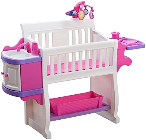 American Plastic Toys Kids’ My Very Own Nursery Baby Doll Playset, Doll Furniture, Crib, Feeding Station, Learn to Nurture and Care, Durable and BPA-Free Plastic, for Children Ages 2+