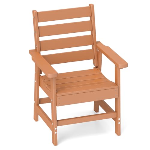 GREENVINES Outdoor Dining Chair | HDPE | Patio Chairs | All-Weather | Teak 1-Chair Teak