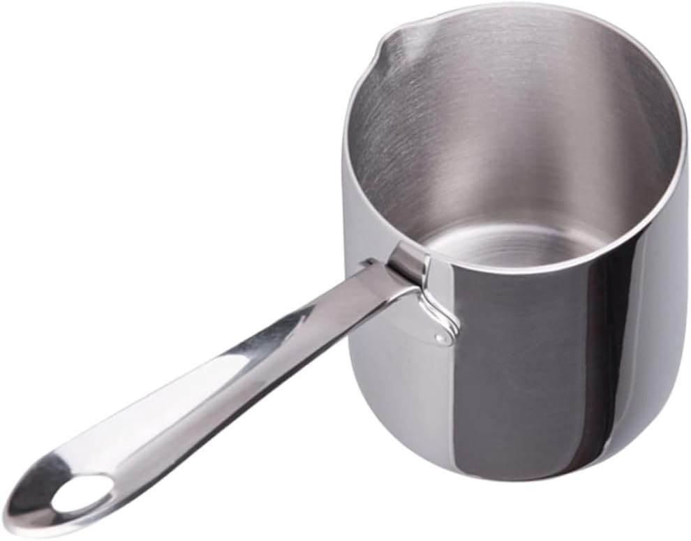 Stainless Steel Coffee Pot Insulated Carafe Spout Milk Pot for Home Cafe