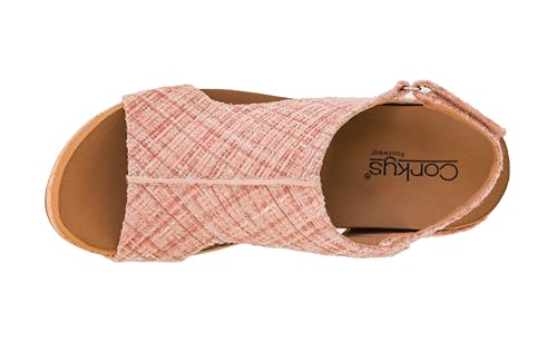 Image of Corkys Footwear Womens Carley Wedges, Featuring Corkys EVA Foam Cushioned Insoles, A 2.5 Inch Heel, Lightweight For All Day Wear, And Hook And Loop Closure
