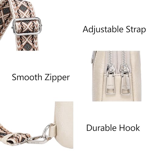 Image of INICAT Travel Sling Bag, Anti Theft Crossbody Bag for Women | RFID Blocking, 8 Card Slots, Back Zippered Pocket, Metal Zippers,Switchable Strap