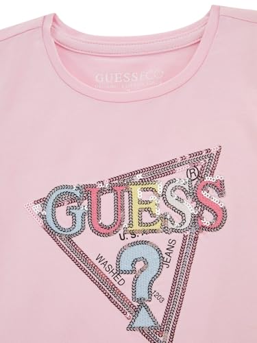 GUESS Girls' Eco Short Sleeve High Low T-Shirt3