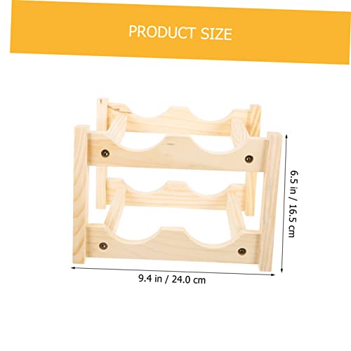 Soporte de madera moderno para botellas de vino miniatura 4