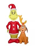 Holiday Accents Gemmy 4ft Tall Christmas Inflatable Grinch with His Dog Max Indoor/Outdoor Decoration 110429