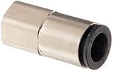 Legris 3014 60 14 Nickel-Plated Brass Push-to-Connect Fitting, Inline Connector, 3/8