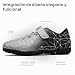 Imagen de PiDaGlobal Botas de Fútbol Niño Zapatos de Fútbol con Tacos Bajos para Césped Artificial e Indoor Antideslizantes para Entrenamiento y Fútbol Sala Adolescentes Zapatillas de Fútbol 31EU Plateados