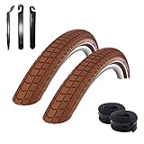 reifen braunschweig k&r Farbe: Braun, Angebot-Set / 2 x Schwalbe Big Ben Fahrradmantel Fahrradreifen Braun mit Reflex 50-622 (28 x 2.00) + 2 Schwalbe Schläuche AV19 inkl. 3 Reifenheber