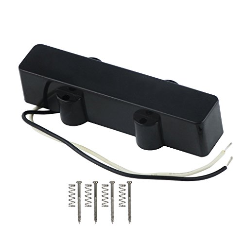 Fleor Sealed Neck Pickup Black Jazz Bass Pickups 92Mm For 4 String Jazz Bass Guitar Part #TOP1