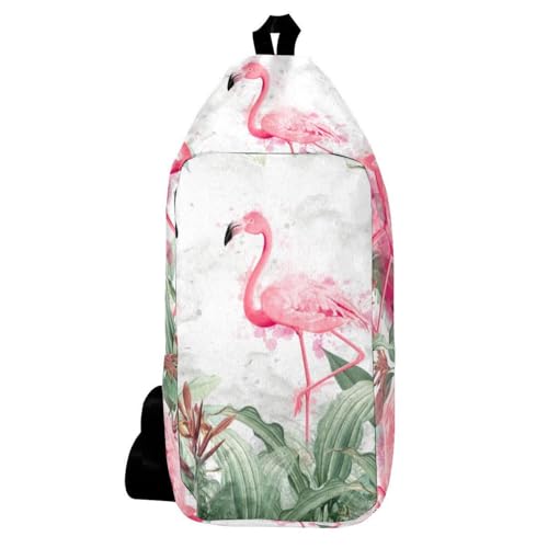Sac à bandoulière pour voyage et randonnée au motif tropical