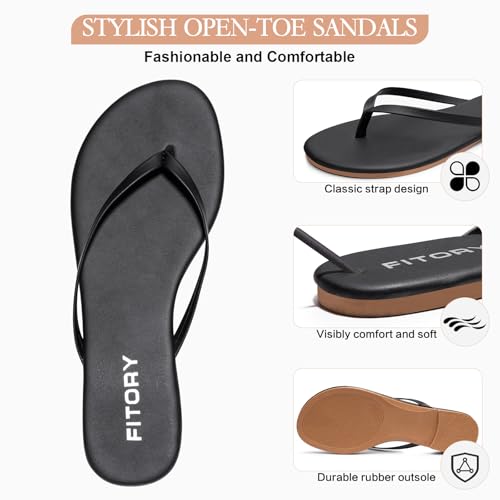 Image of FITORY Womens Flip Flops Fashion Casual Thong Walking Slide Summer Sandals