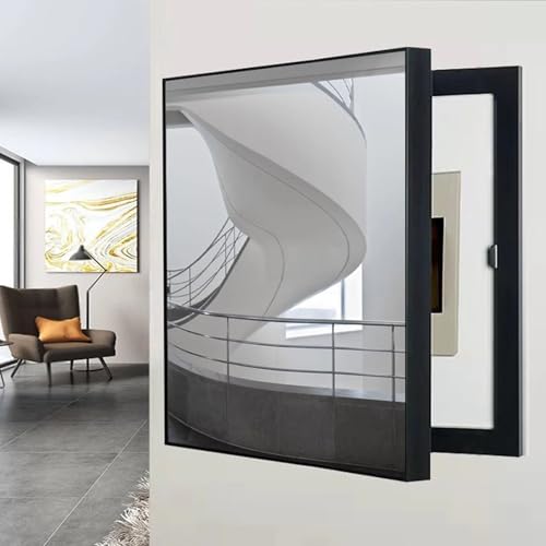 Modern Wall-Mounted Electrical Panel Cover | Stylish Meter Box Decorative Cover for Concealed Circuit Breaker & Fuse Boxes with Durable PS Frame