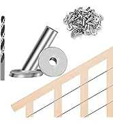 Steel DN Mate T316 Stainless Steel Right&Left Handed Thread Swage Lag Screws For Wood Post Of 1/8" Cable Railing Kit, Deck Railing Hardware/Stair Deck Railing,DIY Wood Baluster Kit, 50 Pairs 100 Packs - View #3