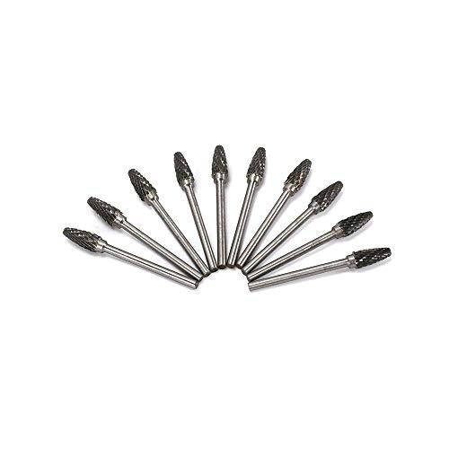 Set 10 piezas fresas de carburo de tungsteno 6mm miniatura 3