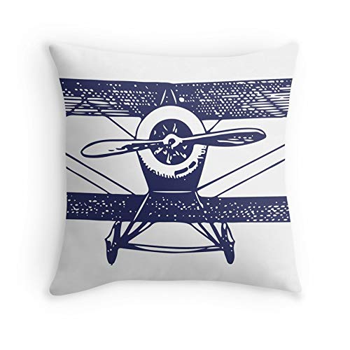 Vintage Airplane Born to Fly Throw Pillow Christmas Soft Throw