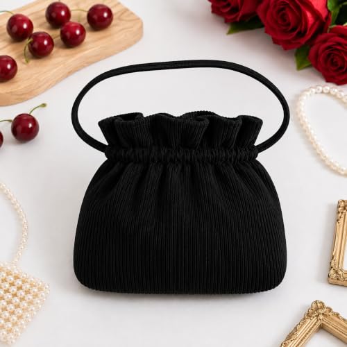 Image of TAGAS Baby Girls Party Dress with Shrug, Headband & Purse | Butterfly Net Frock with Bow | Birthday Dress Set | 4-Piece Outfit | Red & Black | Ages 1-9 Years