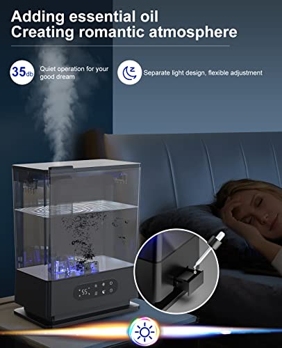 Humidifiers For Bedroom,Tabyik 6.5L Large Room Humidifier With Humidistat And Timer,Top Fill Ultrasonic Humidifiers For Home,Plant Humidifier Easy To Clean #TOP6