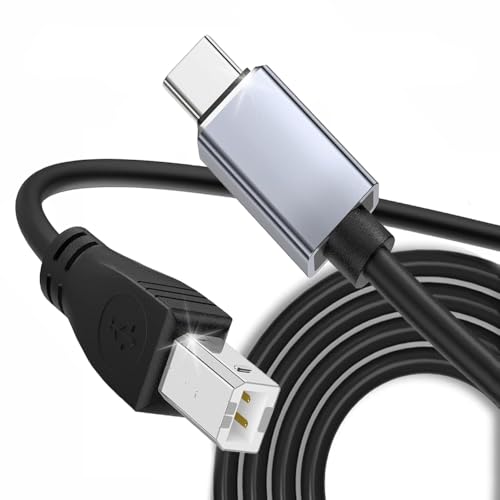 Aoiutrn USB C zu Midi Kabel, High Speed OTG Typ C zu USB 2.0 Midi Kabel Kompatibel mit iPhone 16/15/Huawei/Samsung zu USB Mikrofon, MIDI-Tastatur, elektronische Instrumente und mehr (Typ-c)