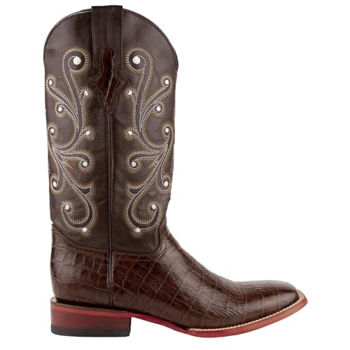Ferrini Men's Print Belly Alligator S-Toe Western Boot